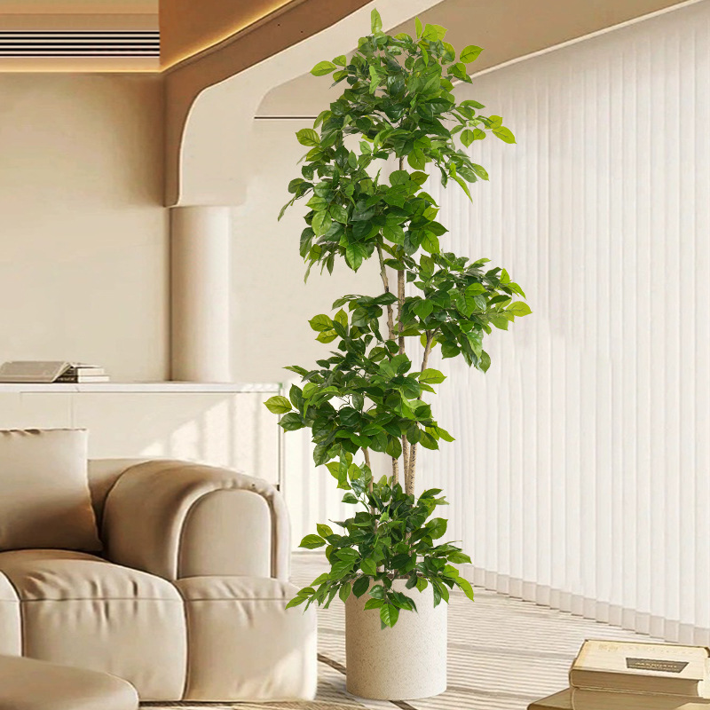 Fiddle Leaf Fig - Plantas falsas grandes de 2-78 pulgadas,