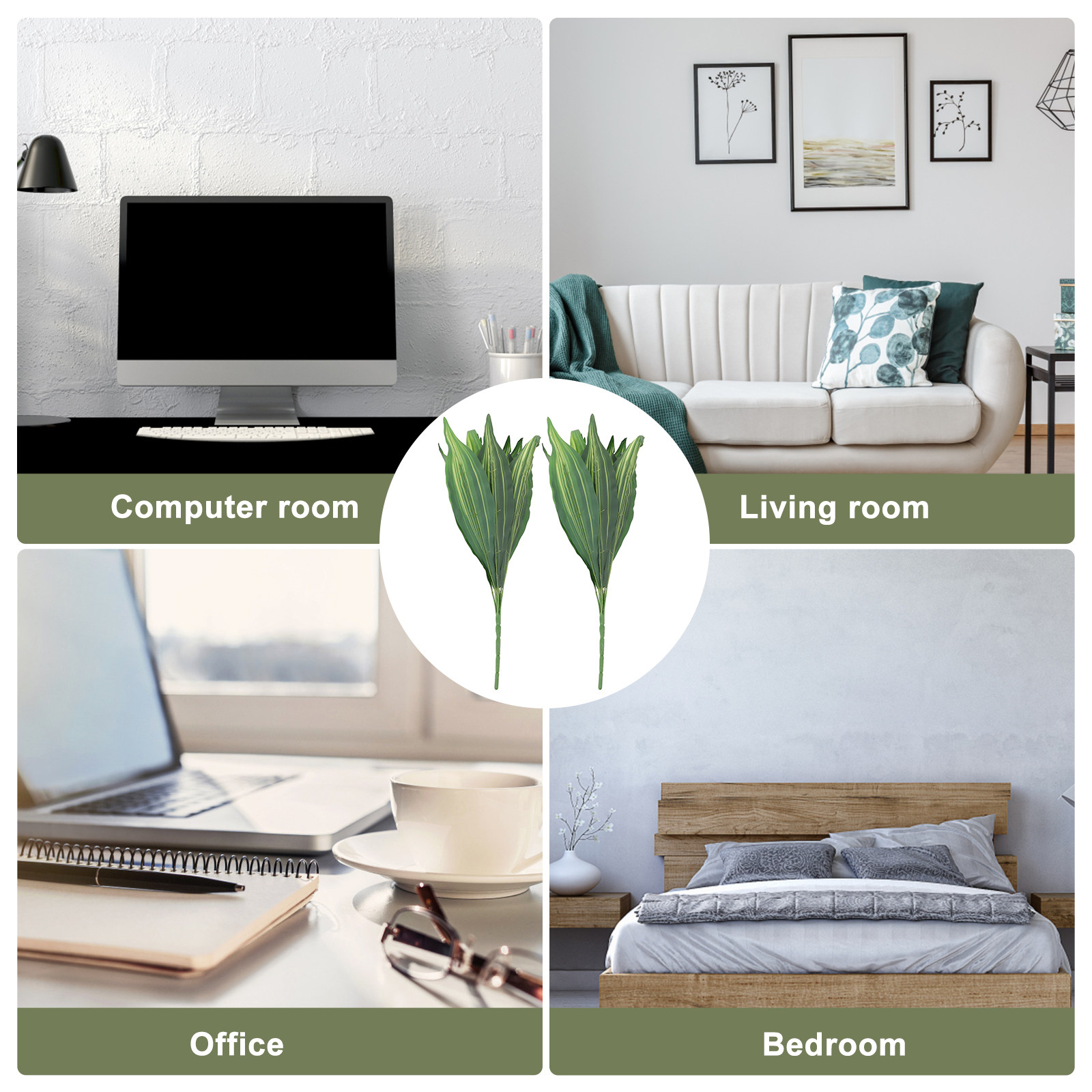 2 unidades de planta artificia - Snake Plant reseña y precio