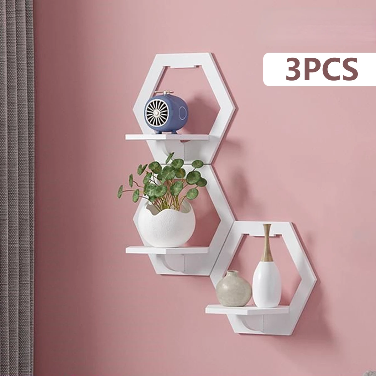 Estante de pared hexagonal sin - Terracotta Pot reseña y precio