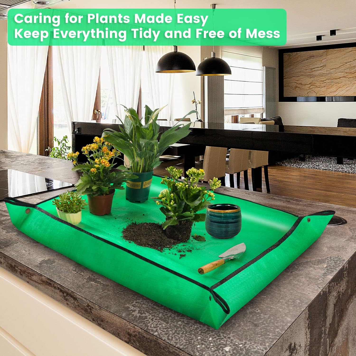 Tapete Cuadrado para Plantar,  - Repotting Mat reseña y precio